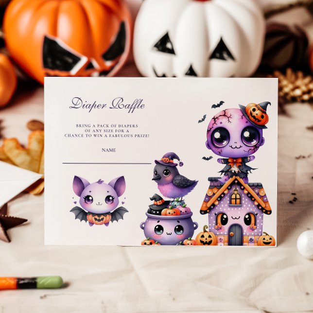 Carte D'accompagnement Baby shower Pastel Halloween Little Boo (Créateur téléchargé)