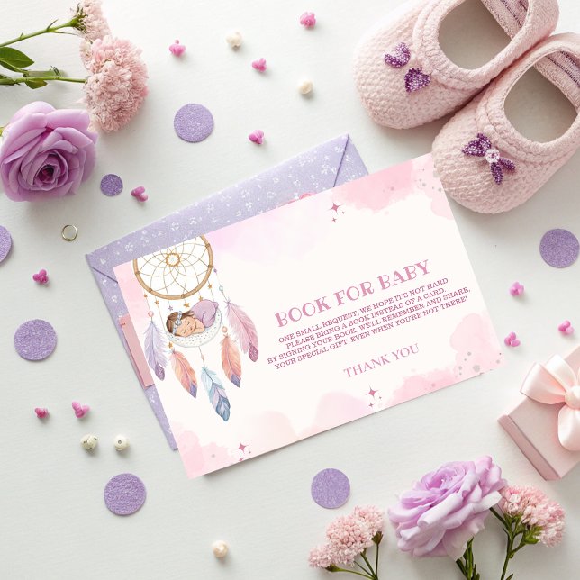 Carte D'accompagnement Baby shower Pastel Watercolor Dreamcatcher (Créateur téléchargé)