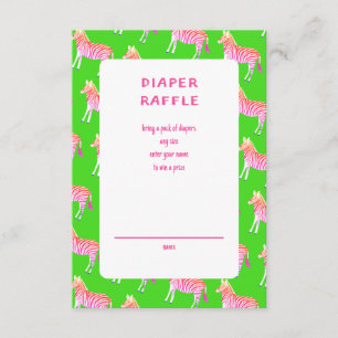 Carte D'accompagnement Baby shower personnalisé Zèbres colorés mignons