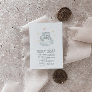 Carte D'accompagnement Baby shower petit éléphant garçon douche à écran