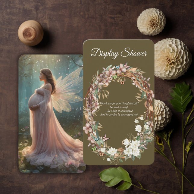 Carte D'accompagnement Baby shower photo Whimsical Woodland Floral (Créateur téléchargé)