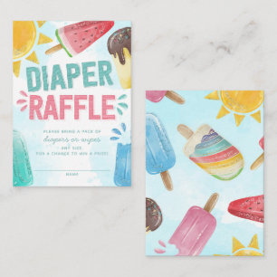 Carte D'accompagnement Baby shower populaire couche et lingettes raffle