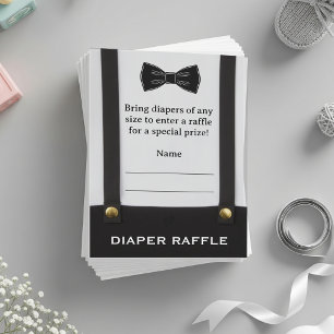 Carte D'accompagnement Baby-Shower pour Garçon Gentleman Suspender Diaper