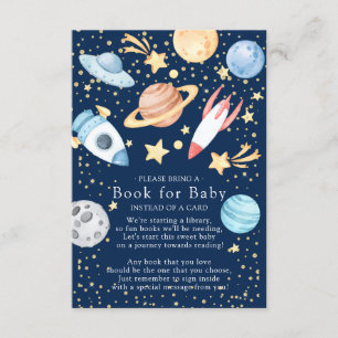Carte D'accompagnement Baby shower pour garçons de l'espace extra-atmosph