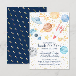 Carte D'accompagnement Baby shower pour garçons de l'espace extra-atmosph