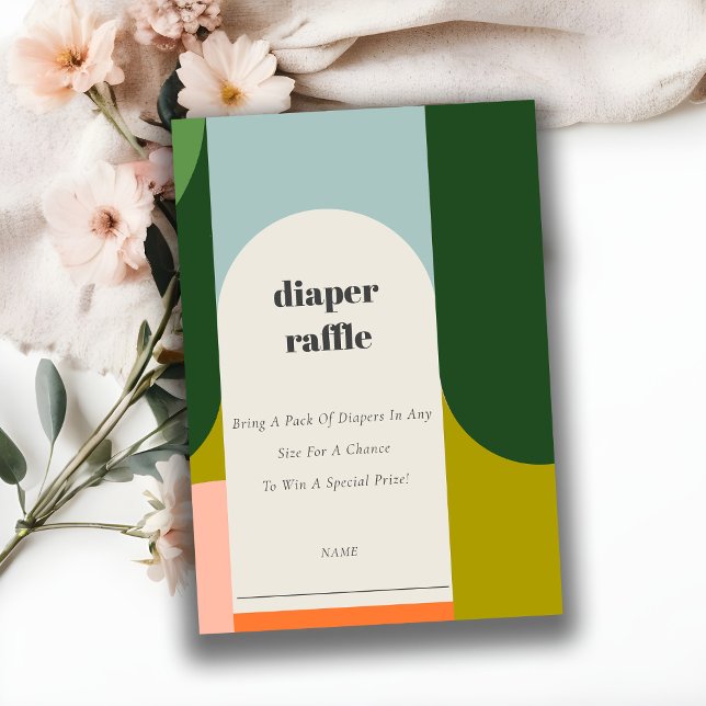 Carte D'accompagnement Baby shower rayonnage rayonnante Retro Arch Super (Créateur téléchargé)