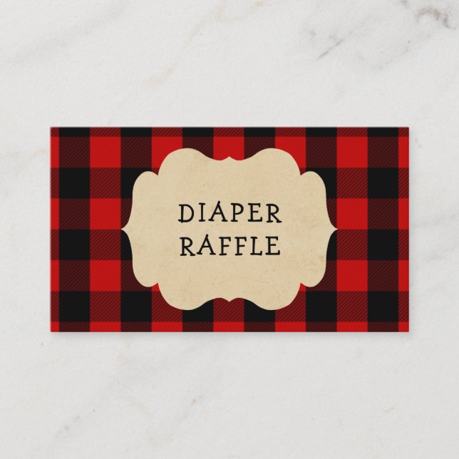 Carte D'accompagnement Baby shower Red Flannel billets de tirage au sort (Devant)