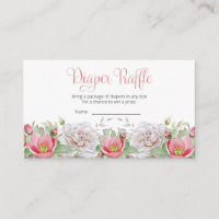 Baby shower rose blanc sucré Floral Raffle