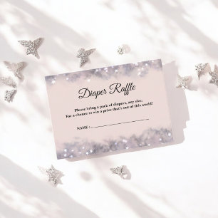 Carte D'accompagnement Baby shower rose céleste à feuillards