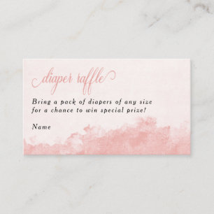 Carte D'accompagnement Baby shower rose de lave-linge à linge