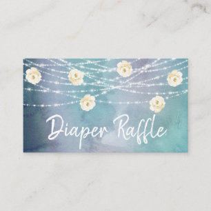 Carte D'accompagnement *~* Baby shower Rose des Fleurs de Raffles de couc
