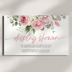 Carte D'accompagnement Baby shower rose Floral