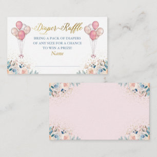 Carte D'accompagnement Baby shower rose Floral Repas de
