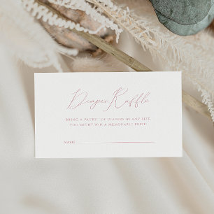 Carte D'accompagnement Baby shower Rose lunette lunette