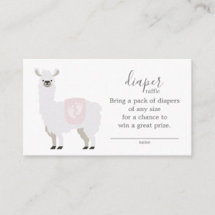 Carte D'accompagnement Baby shower rose mignon de billet de tombola de