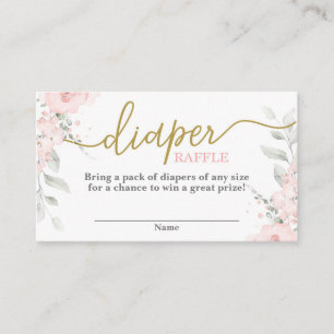 Carte D'accompagnement Baby shower rose pastel Déchets Raffle