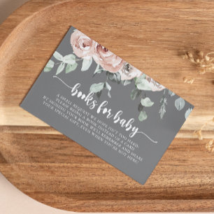 Carte D'accompagnement Baby shower Rose Rose Dusty Classic Demande de rés