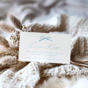 Carte D'accompagnement Baby shower simple à roulettes bleu