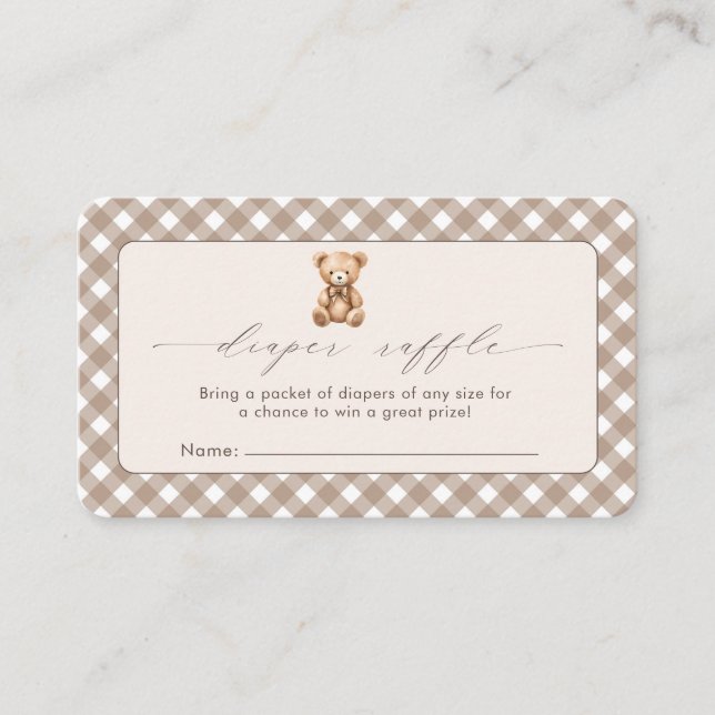 Carte D'accompagnement Baby shower simple neutre d'attente rapide (Devant)