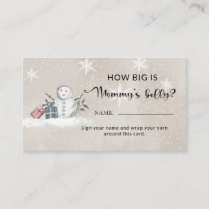 Carte D'accompagnement Baby shower Snowman quelle est la taille du ventre