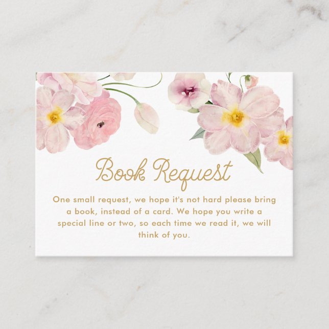 Carte D'accompagnement Baby shower Spring Garden Livres pour bébé (Devant)