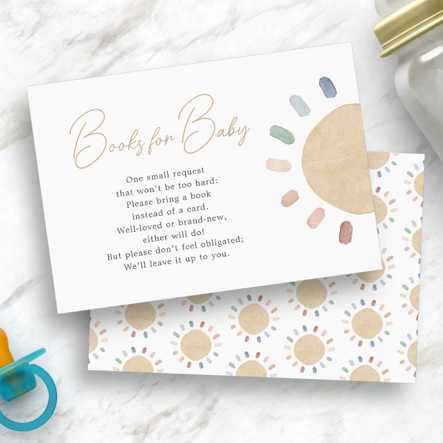Carte D'accompagnement Baby shower Sun Boho (Sun Boho Baby Shower Enclosure Card
)