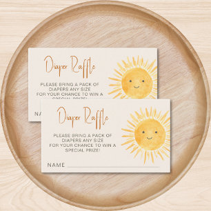 Carte D'accompagnement Baby shower Sunshine Raffle Boho