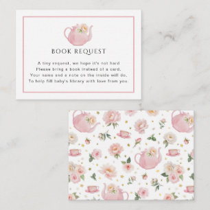 Carte D'accompagnement Baby shower Tea Party Livres pour bébé