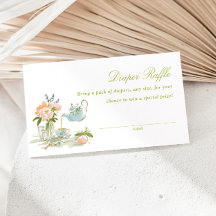 Baby Shower Tea Party Tirage au Sort de Couches