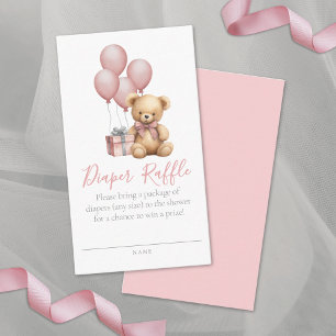 Carte D'accompagnement Baby shower Teddy Bear Raffin