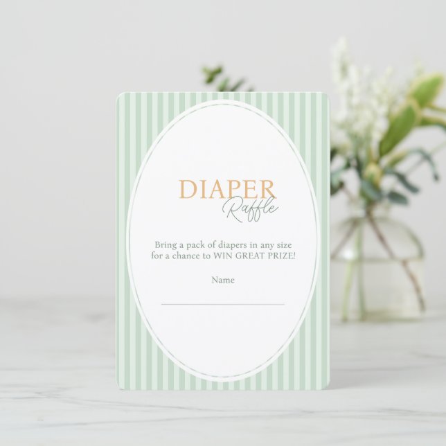 Carte d'accompagnement Baby shower Tirage au sort  (Debout devant)