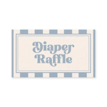 Baby Shower Tirage de Couches Retro Bold Dusty Blu