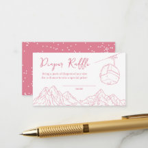 Baby Shower Tirage de Couches Rose Pâle Après-ski