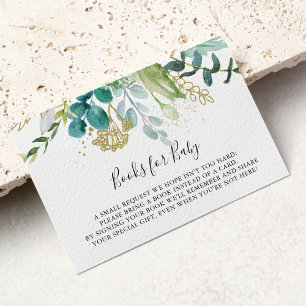 Carte D'accompagnement Baby shower Tropical Gold Floral Demande de réserv