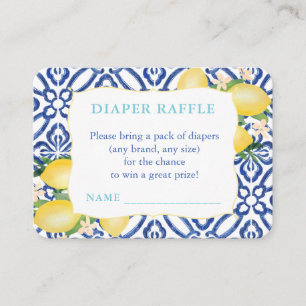 Carte D'accompagnement Baby shower turquoise, Cobalte Et Citrons