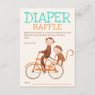 Carte D'accompagnement Baby shower Twins Singe Double Défaillance
