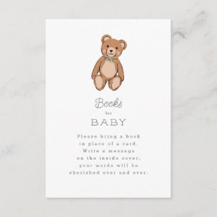 Carte D'accompagnement Baby shower vert classique Teddy Bear Sage