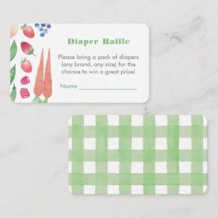 Carte D'accompagnement Baby shower vert du marché des agriculteurs Raffle