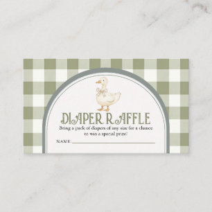 Carte D'accompagnement Baby shower vintage d'oie verte Refus Encl
