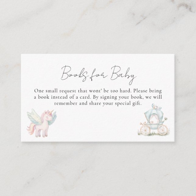Carte D'accompagnement Baby shower Whimsical Enchanted Fleur sauvage Fair (Devant)