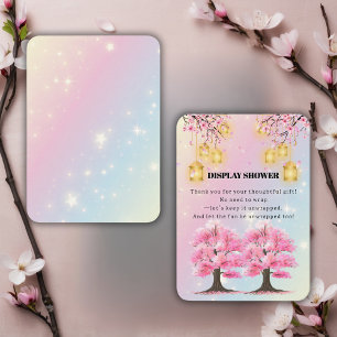 Carte D'accompagnement Baby shower Whimsical Sakura Cherry Blossom Tree