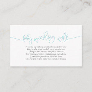 Carte D'accompagnement Baby shower, Wishing Well, Creative Tiffany Script