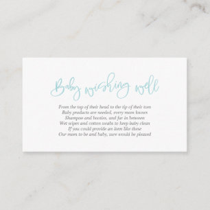 Carte D'accompagnement Baby shower, Wishing Well, Creative Tiffany Script