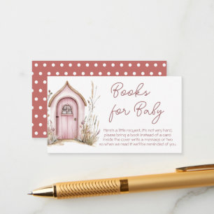 Carte D'accompagnement Baby showers de fleurs de bois rose