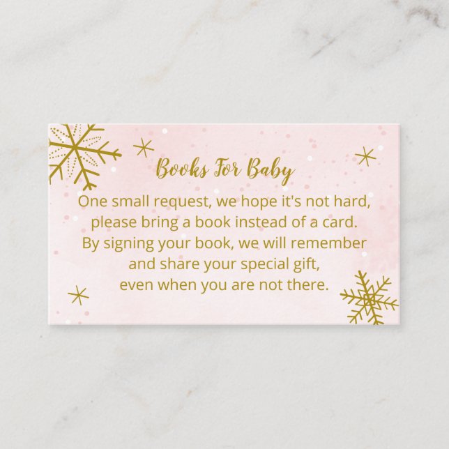Carte D'accompagnement Baby showers De Snowflakes Cute Pour Bébé Enclos (Devant)