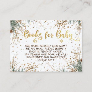 Carte D'accompagnement Baby showers De Snowflakes D'Hiver Pour Bébé