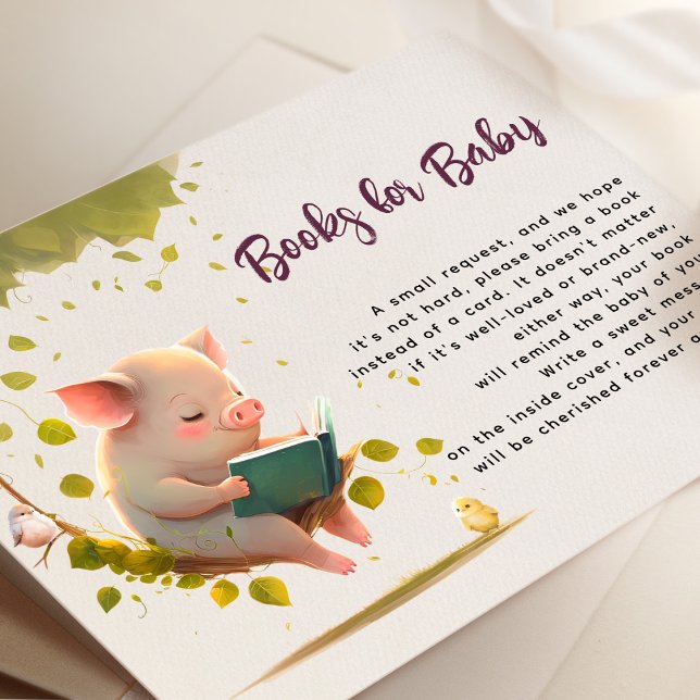 Carte D'accompagnement Baby showers pour animaux de ferme Livres pour car (Créateur téléchargé)