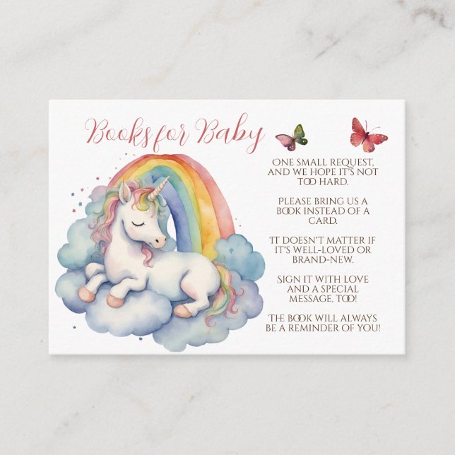 Carte D'accompagnement Baby Unicorn Girl Books for Baby (Devant)