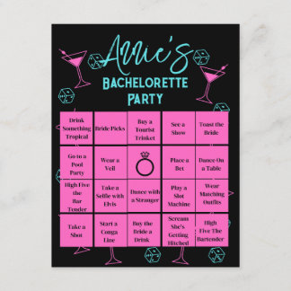 Carte D'accompagnement Bachelorette Party Bingo Las Vegas