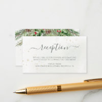 Baies d'hiver rustiques Pine Cône Mariage de verdu